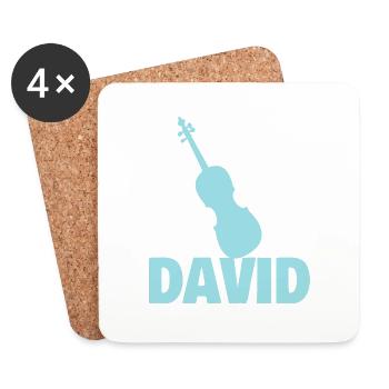 Bratsche David - Untersetzer (4er-Set) - Weiß - Vorne