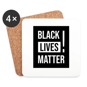 Black Lives Matter ! - Dessous de verre (lot de 4) - blanc - Devant