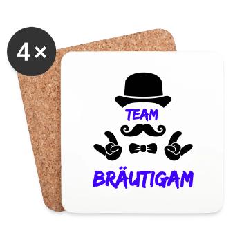 Team Groom - Coasters (set of 4) - white - Front