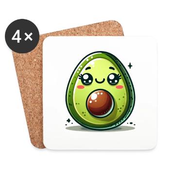 Avocado Comic - Coasters (set of 4) - white - Front