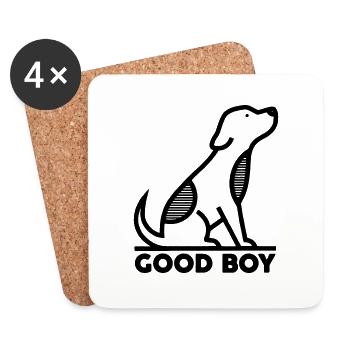 good boy - Coasters (set of 4) - white - Front