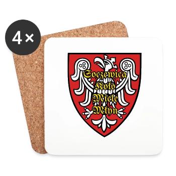 Soczewica Koło  Młyn - Coasters (set of 4) - white - Front