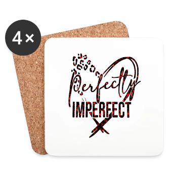 happy quotes positive quote cute love positivity - Coasters (set of 4) - white - Front