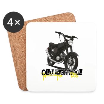 S51 (black) // Illustration - Untersetzer (4er-Set) - Weiß - Vorne