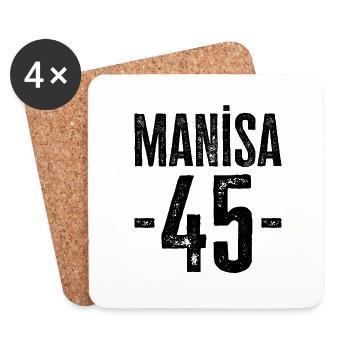 Manisa 45 – La culture de Türkiye - Dessous de verre (lot de 4) - blanc - Devant