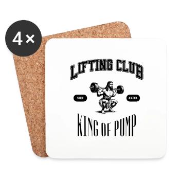 Lifting Club Jésus PRIEZ POUR LA POMPE - Dessous de verre (lot de 4) - blanc - Devant