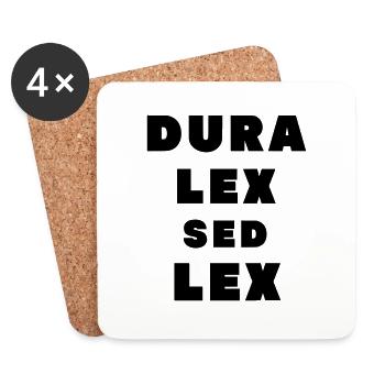 Dura Lex Sed Lex - Dessous de verre (lot de 4) - blanc - Devant