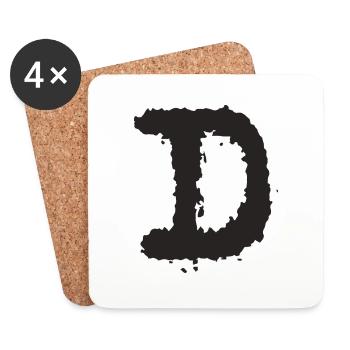 D - Untersetzer (4er-Set) - Weiß - Vorne