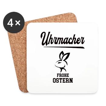 Uhrmacher Ostern Geschenk Uhrmacherei Juwelier - Untersetzer (4er-Set) - Weiß - Vorne