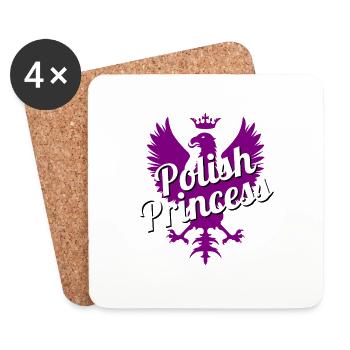Polish Princess - Polen - Prinzessin Poland Polska - Coasters (set of 4) - white - Front
