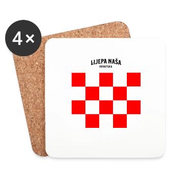 LIJEPA NAŠA HRVATSKA - Untersetzer (4er-Set) - Weiß - Vorne