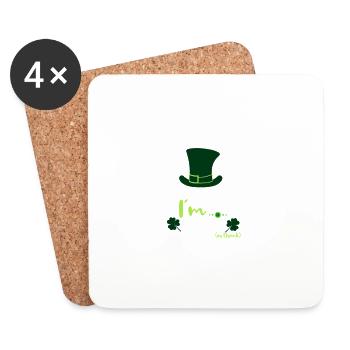 Kiss Me, I'm Irish (or Drunk) - Coasters (set of 4) - white - Front