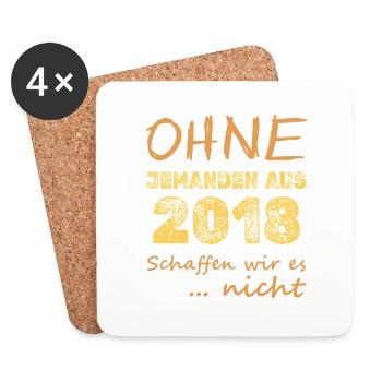 2018 - Coasters (set of 4) - white - Front
