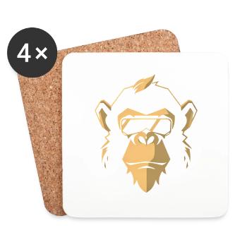 G Singe - Dessous de verre (lot de 4) - blanc - Devant