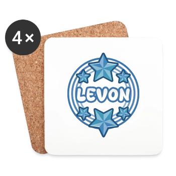 Name Levon - Coasters (set of 4) - white - Front