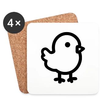 chick - Coasters (set of 4) - white - Front