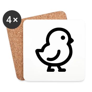 chick - Coasters (set of 4) - white - Front