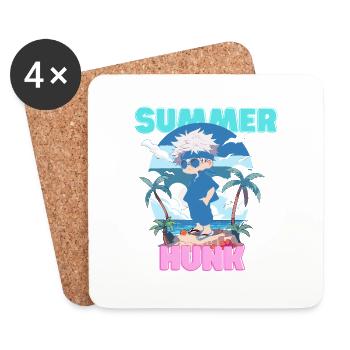 Summer Vibes Lake Nature Flora Art Flowers Sea - Coasters (set of 4) - white - Front