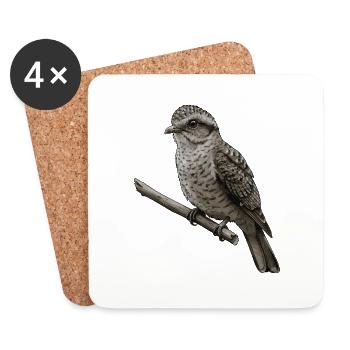 Potoo Vogel - Untersetzer (4er-Set) - Weiß - Vorne