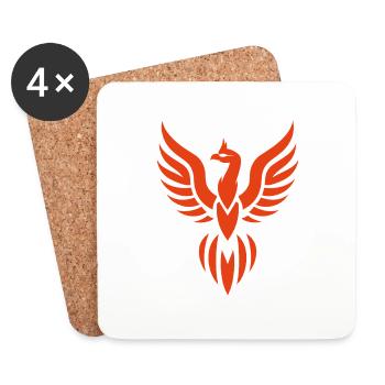 phénix - Dessous de verre (lot de 4) - blanc - Devant