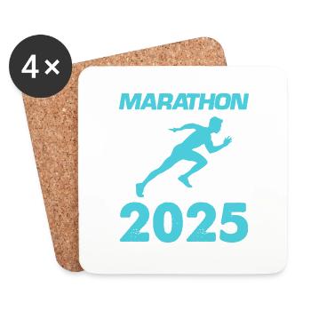 Marathon 2025 - Coasters (set of 4) - white - Front