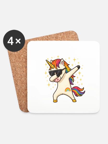Unicorn - Coasters (set of 4) - white