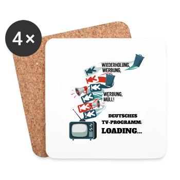German TV Program: Loading... - Coasters (set of 4) - white - Front