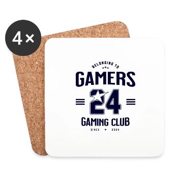 Gaming Club – des joueurs unis dans le jeu - Dessous de verre (lot de 4) - blanc - Devant