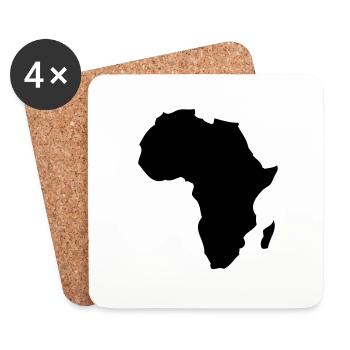 Afrika - schwarzer Kontinent - Untersetzer (4er-Set) - Weiß - Vorne