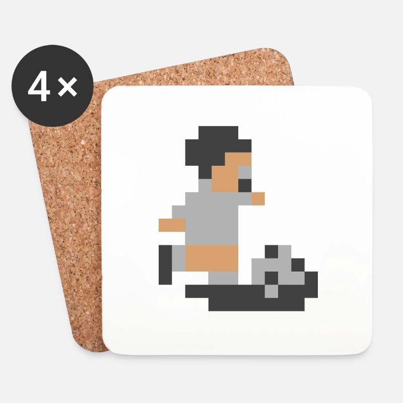 Sensi Pixel Man - Untersetzer (4er-Set) - Weiß