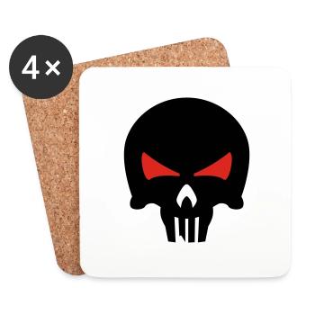 bone head - Untersetzer (4er-Set) - Weiß - Vorne