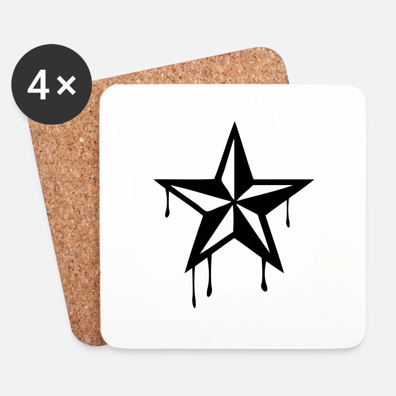 nautic_star1 - Coasters (set of 4) - white