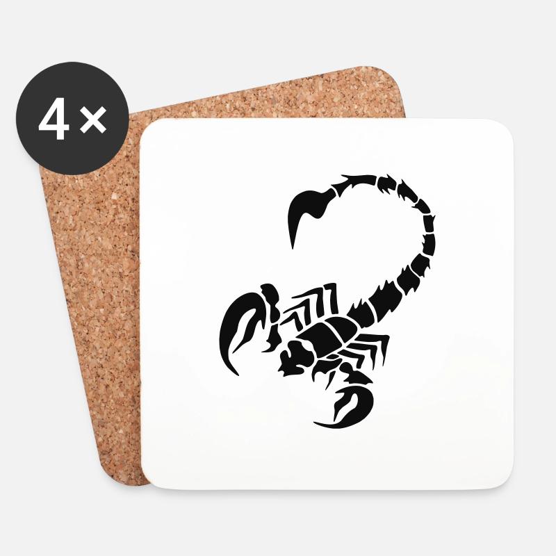 LXP Scorpion 1 - Untersetzer (4er-Set) - Weiß