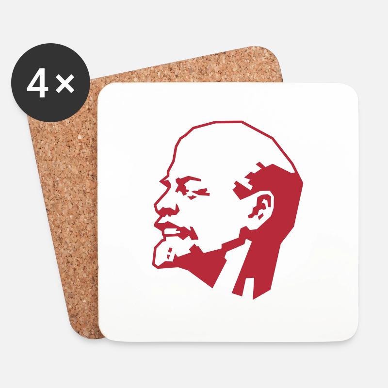 Lenin - Coasters (set of 4) - white