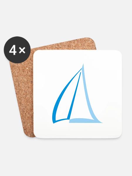 Sailing Duotone - Coasters (set of 4) - white