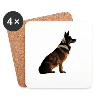 Dog - Coasters (set of 4) - white - Front