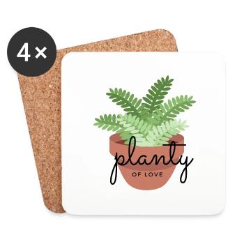 Planty of love - Coasters (set of 4) - white - Front