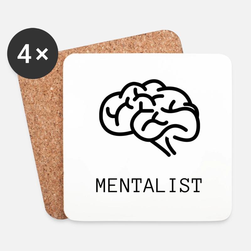 MENTALIST - Untersetzer (4er-Set) - Weiß