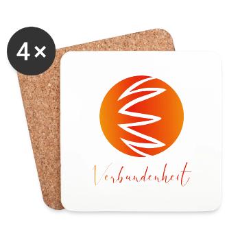 Verbundenheit Paare seelenverwandt - Untersetzer (4er-Set) - Weiß - Vorne