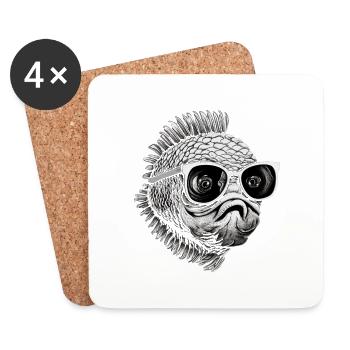 cool sayings birthday present idea - Untersetzer (4er-Set) - Weiß - Vorne