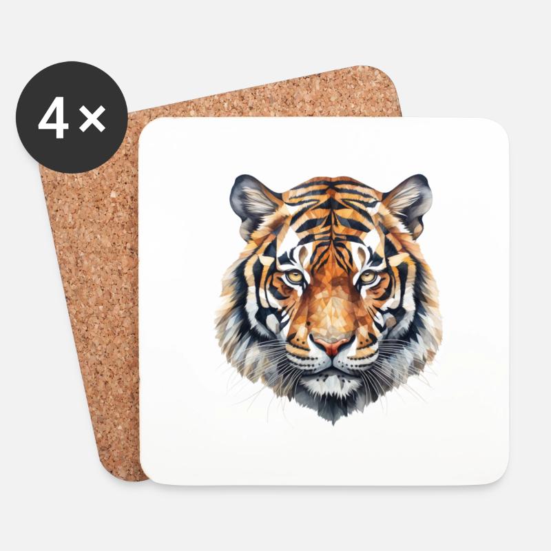 Der Sumatra-Tiger - Untersetzer (4er-Set) - Weiß