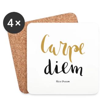 Nice Dream - Carpe Diem - Coasters (set of 4) - white - Front