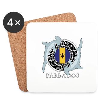 Barbados Hammerhai - Untersetzer (4er-Set) - Weiß - Vorne