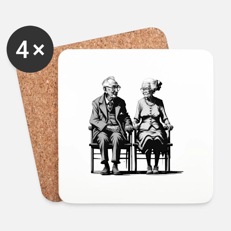Granny's - Coasters (set of 4) - white