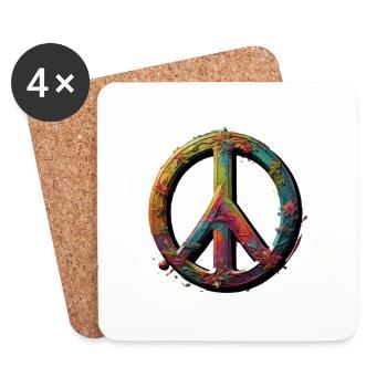 Peace - Coasters (set of 4) - white - Front