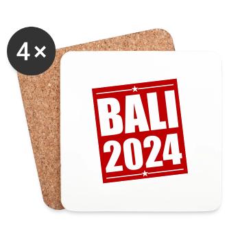 Bali 2024 - Dessous de verre (lot de 4) - blanc - Devant