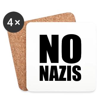 No nazis - Untersetzer (4er-Set) - Weiß - Vorne