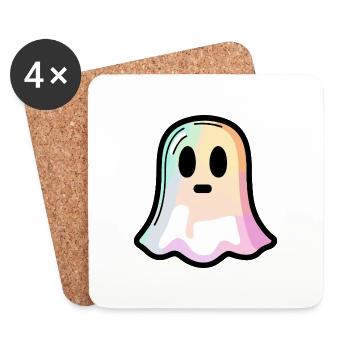 Ghost Halloween Comic Cute - Coasters (set of 4) - white - Front