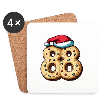 88 Number Christmas - Coasters (set of 4) - white - Front