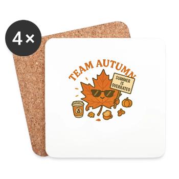 Team Autumn - Summer is Overrated - Untersetzer (4er-Set) - Weiß - Vorne